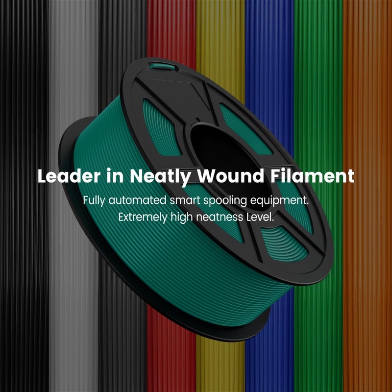 SUNLU PLA 3D Printer Filament PLA Filament 1.75mm, Neatly Wound 3D Printing Filament 1.75mm, Dimensional Accuracy +/- 0.02 mm, Fit Most FDM 3D Printers, 1kg Spool (2.2lbs), Grey - Image 3